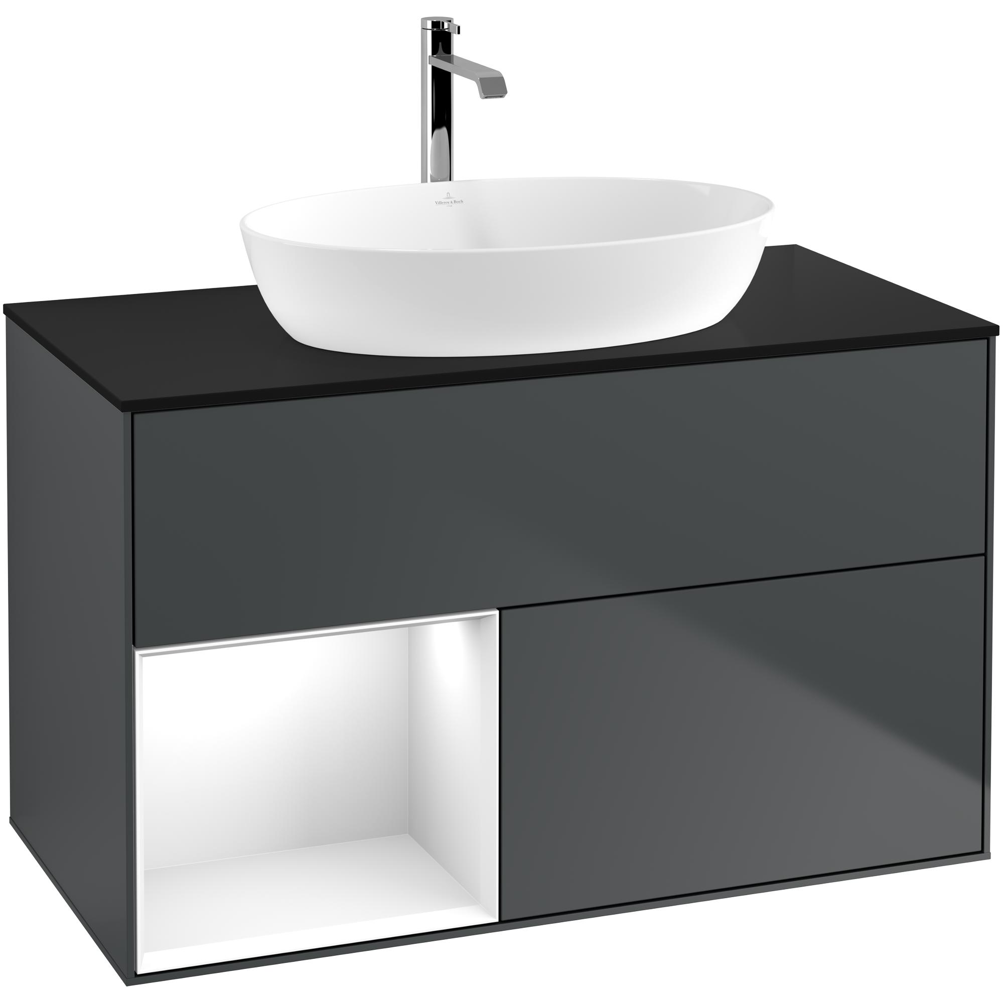 Tvättställsskåp Villeroy & Boch Finion med 2 Lådor Hylla och Bänkskiva för Fristående Tvättställ från Artis & Collaro