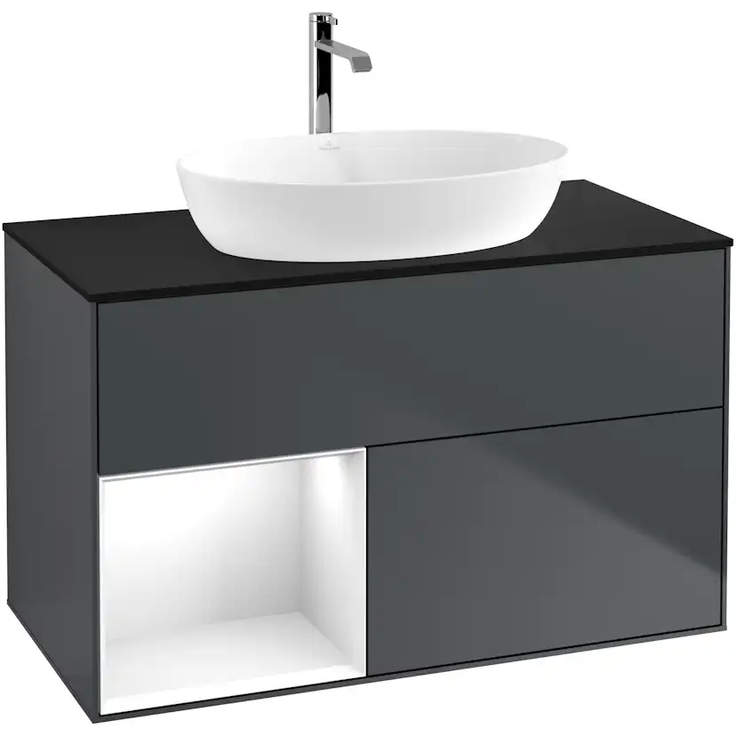 Tvättställsskåp Villeroy & Boch Finion med 2 Lådor Hylla och Bänkskiva för Fristående Tvättställ från Artis & Collaro