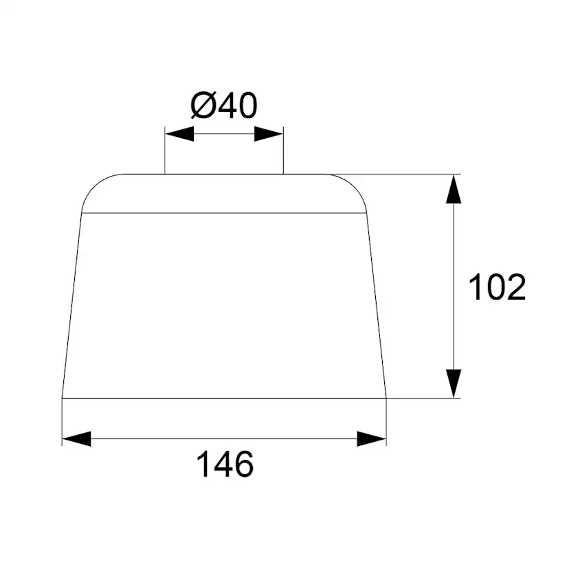 Golvhuv Purus Ø40 H=102