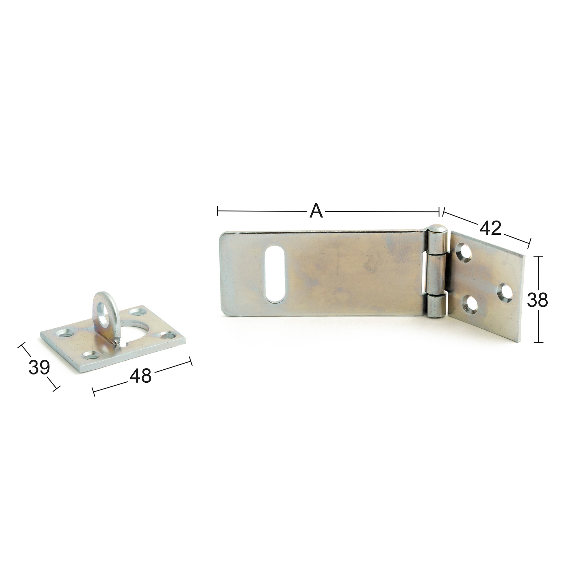 LEDHASP HABO 1365 115MM GALV Elzink Längd: 115 mm