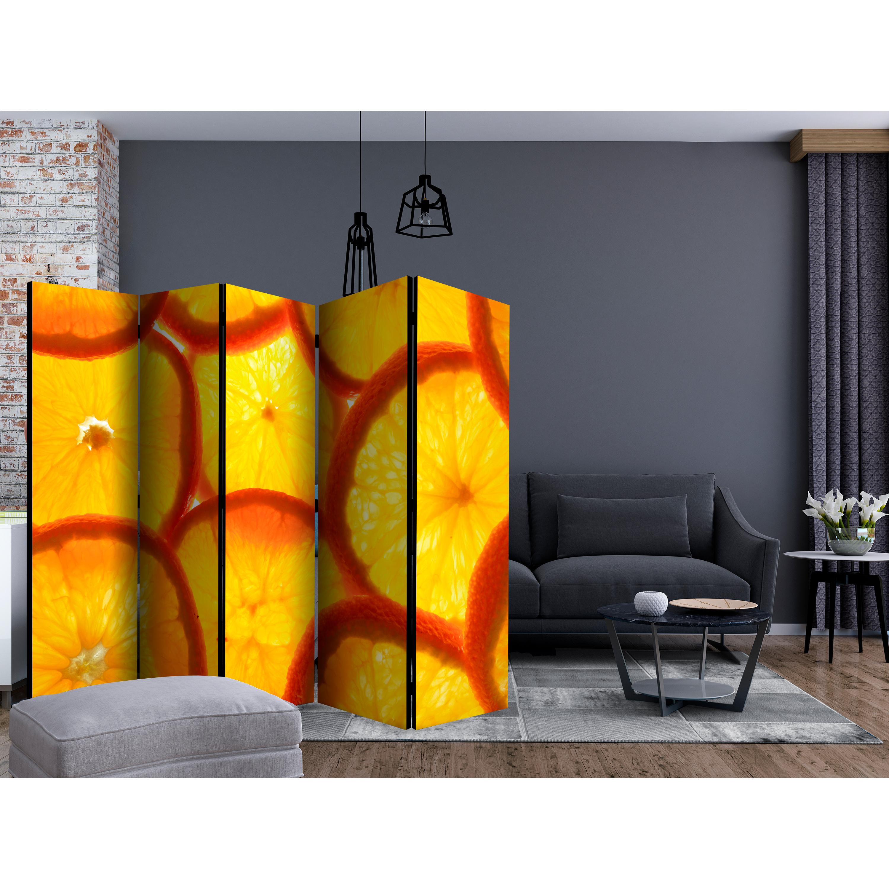 Rumsavdelare Skärmvägg Arkiio Orange Slices II 225x172 cm