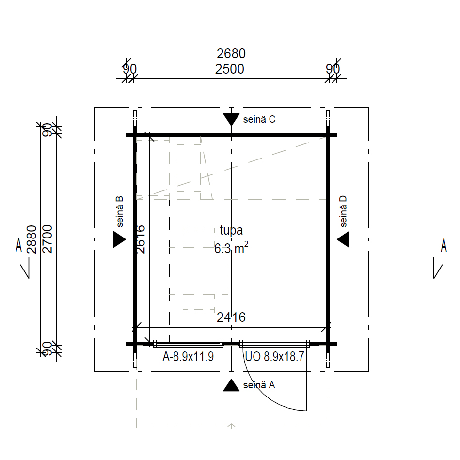 Friggebod LP Garden V-S (7m2)