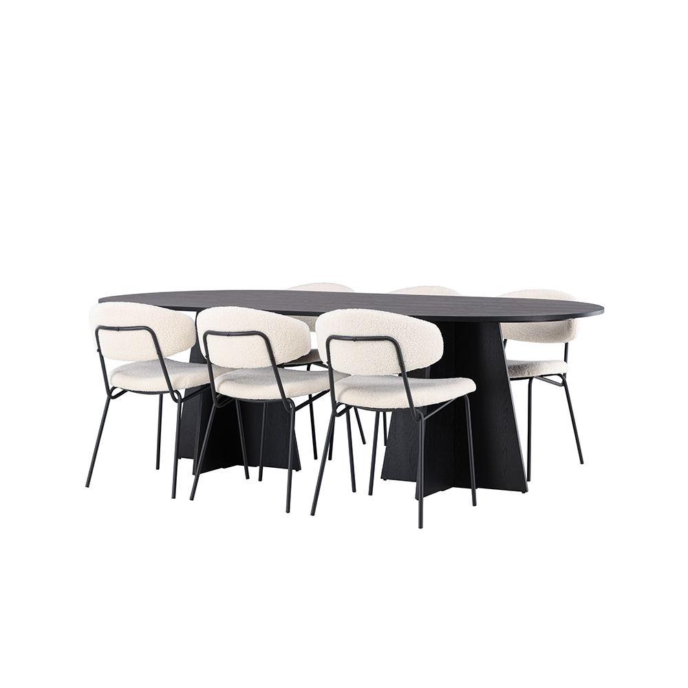 Matgrupp Venture Home Bootcut Oval med 6 Chico Stolar