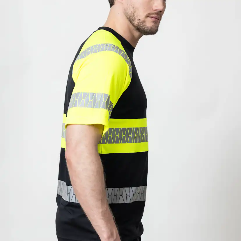 T-shirt Jobman Varsel Svart/Gul V
