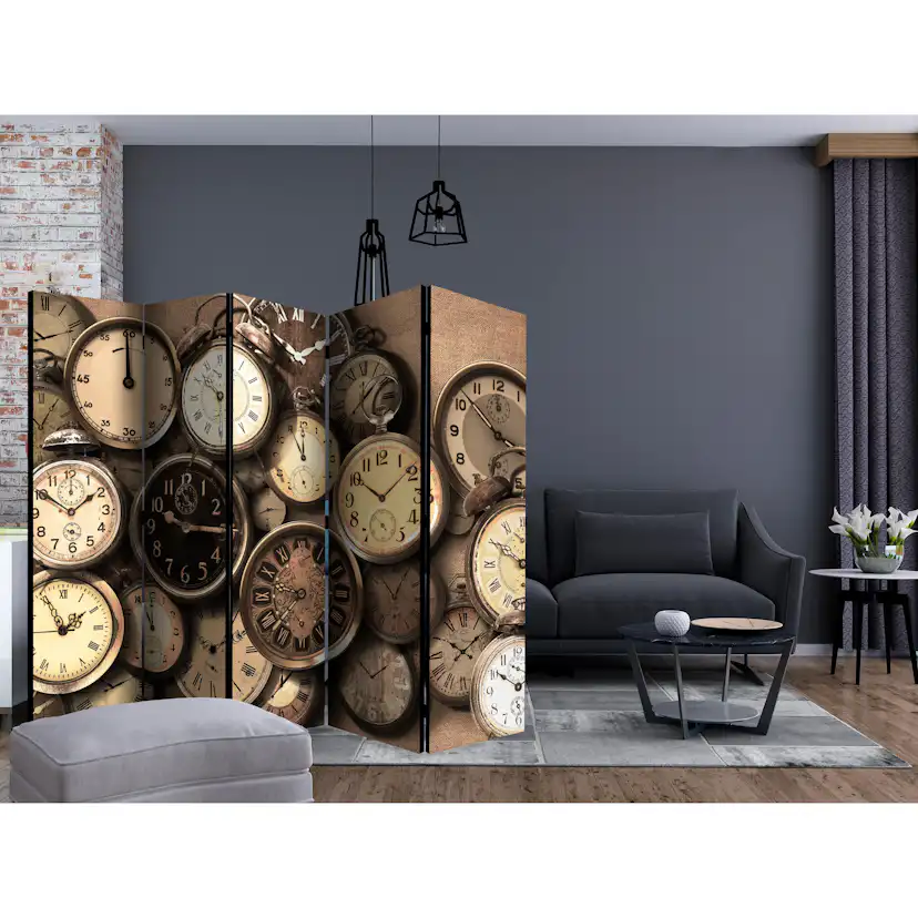 Rumsavdelare Skärmvägg Arkiio Old Clocks II 225x172 cm