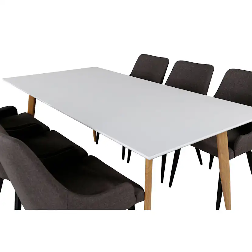 Matgrupp Venture Home Polar med 6 Plaza stolar Mörkgrå
