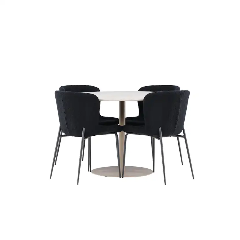 Matgrupp Venture Home Lycke Ø110 med 4 st Modesto Stolar