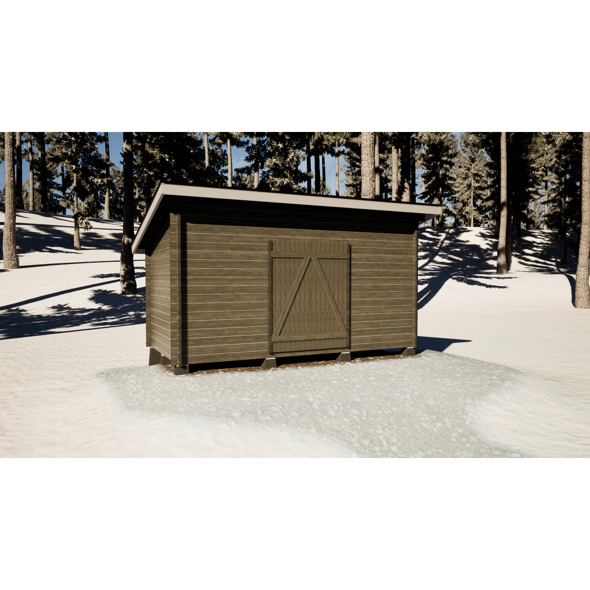 Timmerförråd LP Garden P-M (10m²) Pulpettak