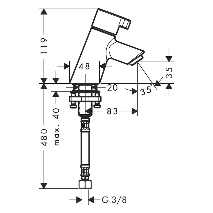 Tappkran Hansgrohe Talis S 40