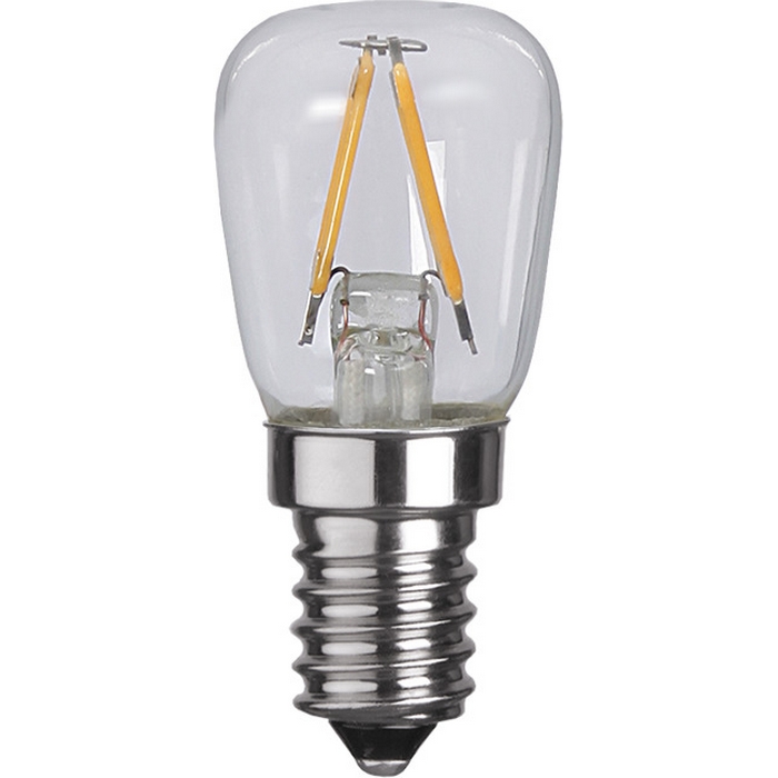 LED-lampa Star Trading Filament E14 ST26 Klar 1,3W 2-pack