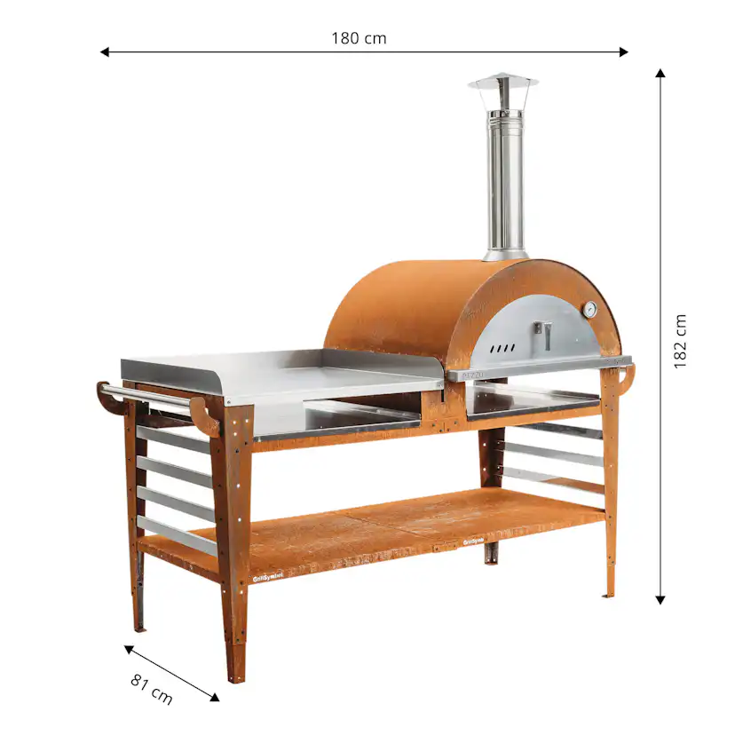 Pizzaugn GrillSymbol Pizzo med Pizzabord XL