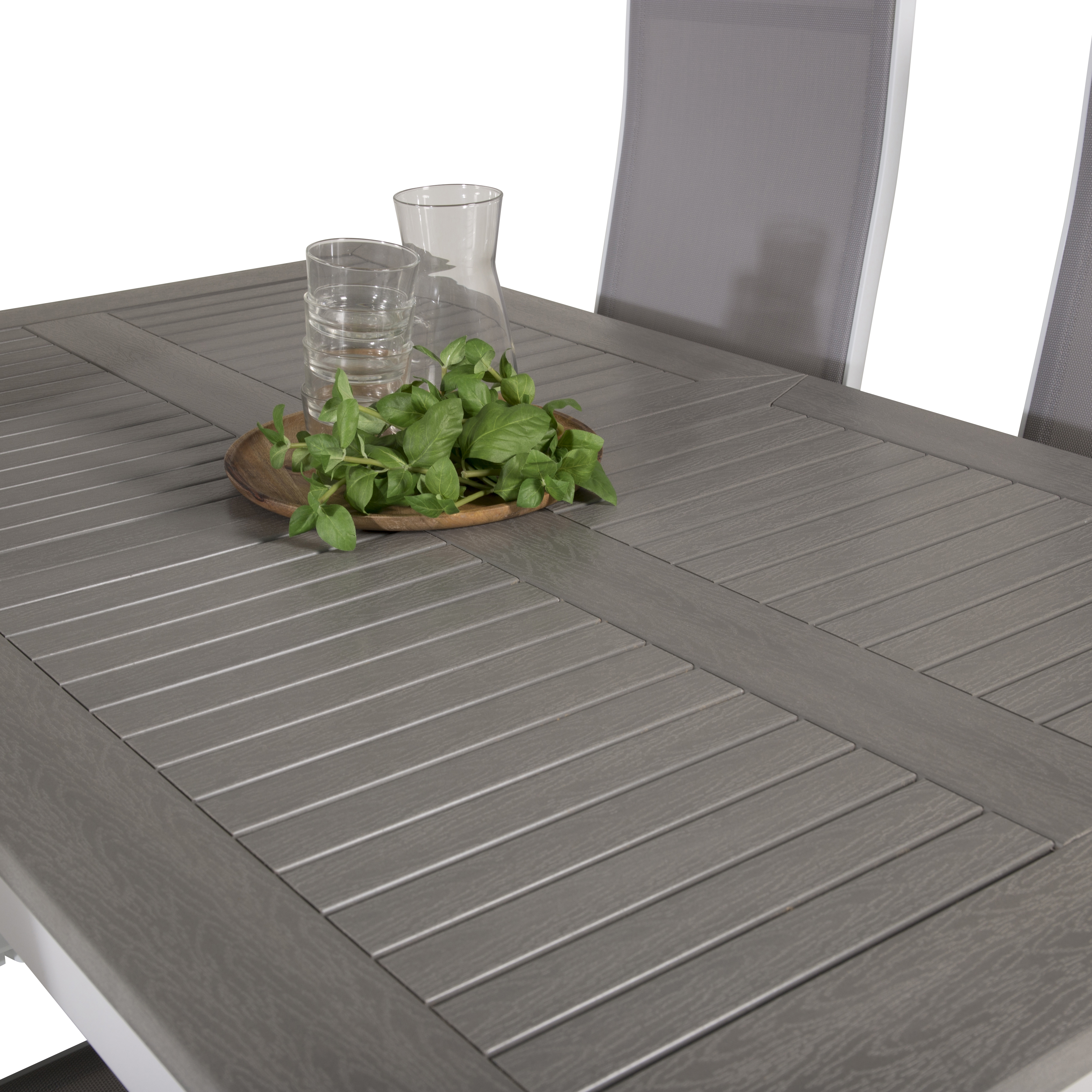 Matgrupp Venture Home Aleyna 160/240 med 4 Copacabana Matstolar