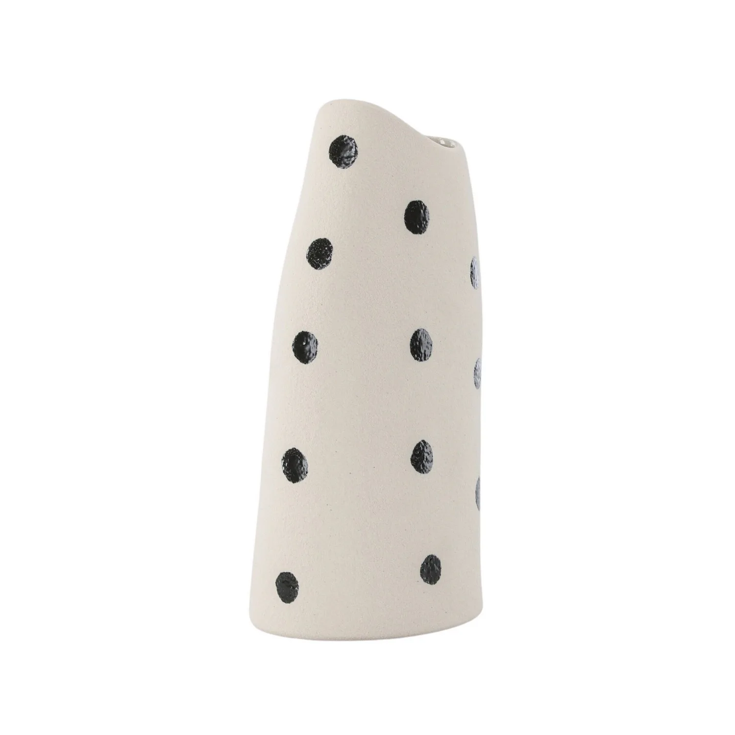 Ernst Vase - White/Black Dots - 12*9*23Hcm Vit/Svart