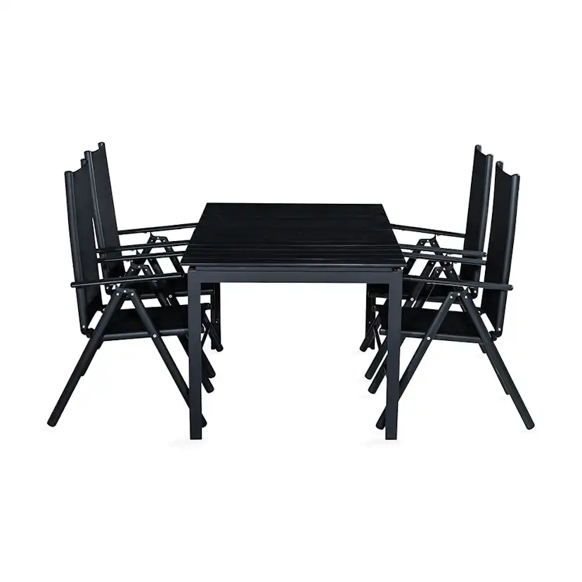 Matgrupp Comfort Garden Tunis 152-210x90 med 4 Positionsstolar Maggie
