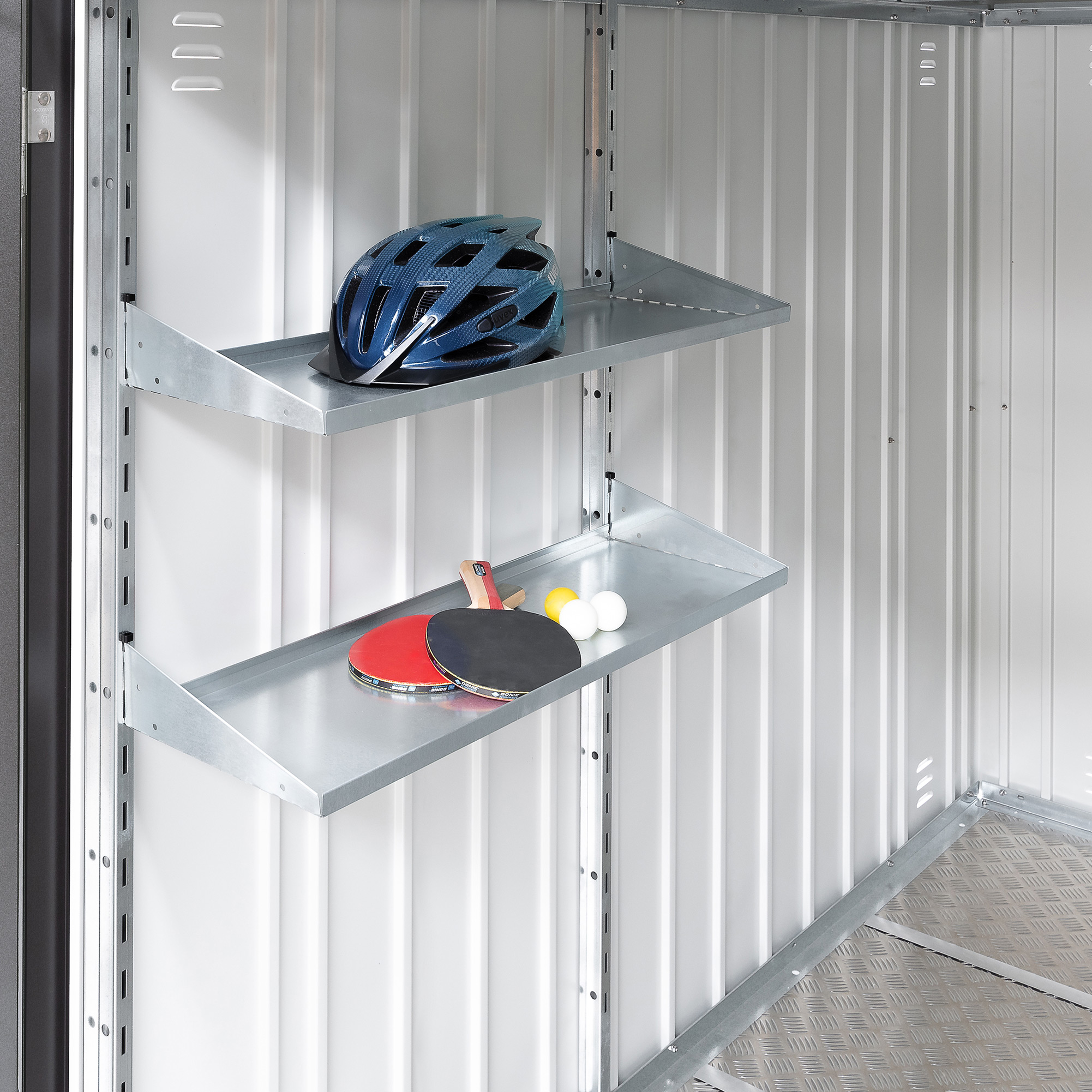 Hyllset Biohort MiniGarage L Stolpar och 2 hyllplan