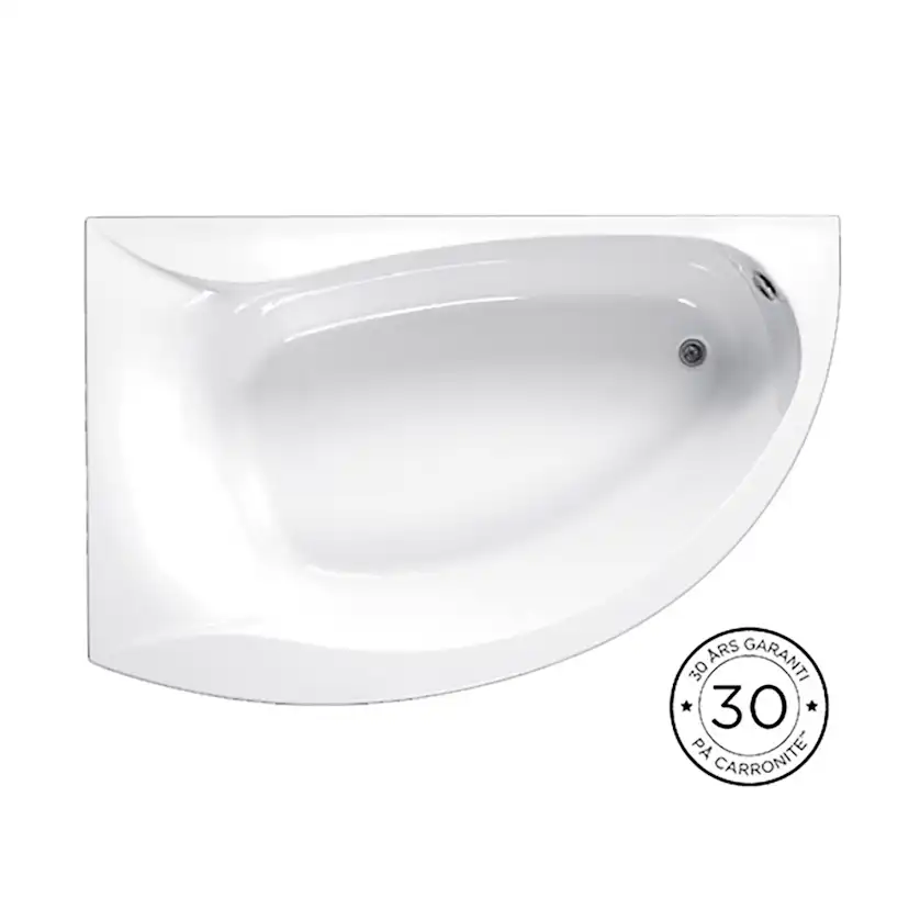 Omega hörnkar 1700x1050mm med Carronite® Vänster, Carronite®