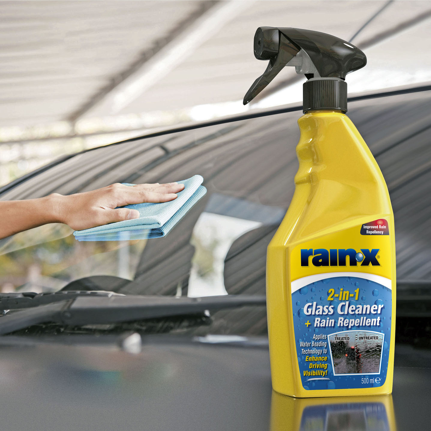 Glasbehandling Rain-X 2i1 Rengöring & Regnavvisande 500 ml