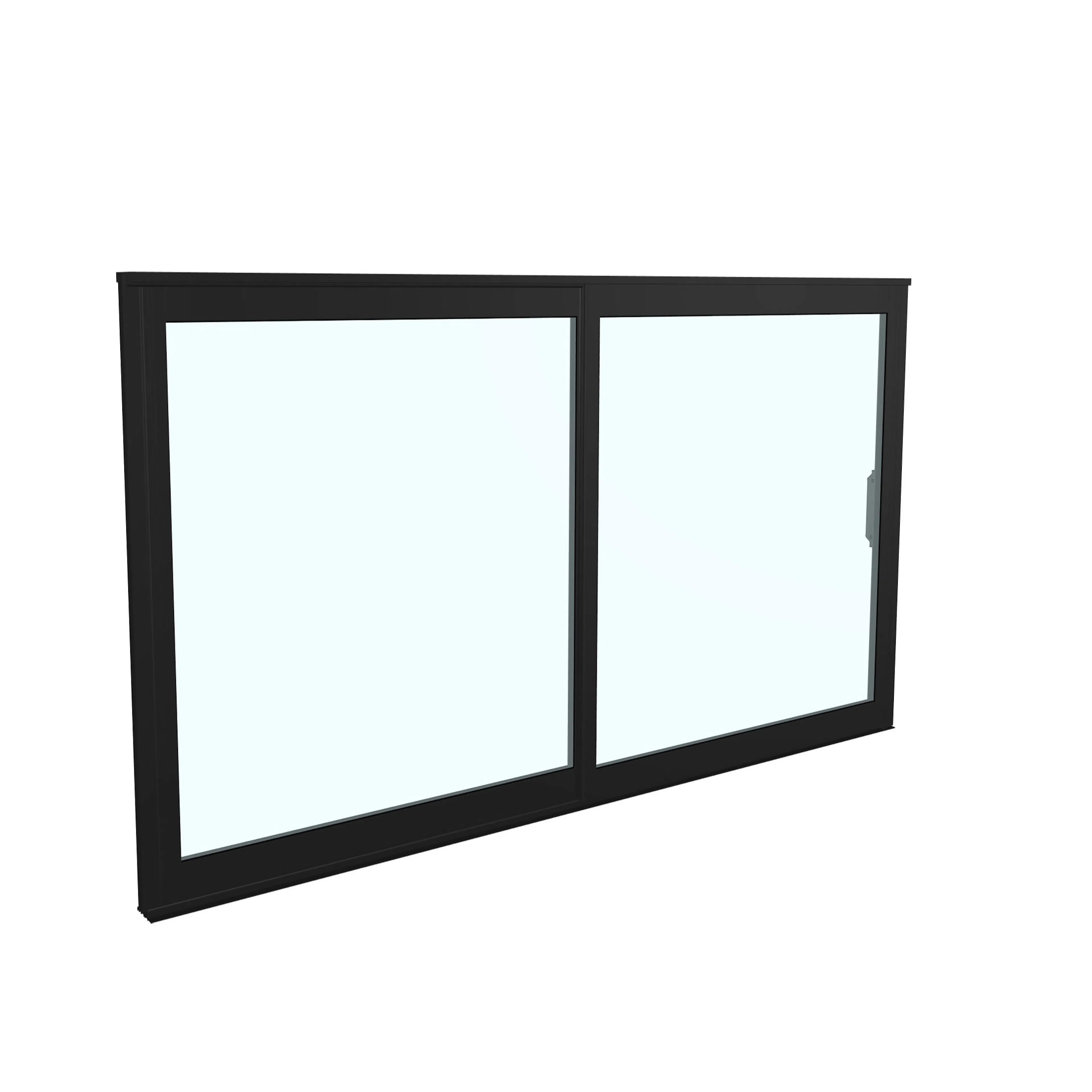 Landskap Skjutfönsterparti Robust B2550mm x H1200 - Svart År B2550 x H1200 mm - Mattsvart RAL 9005