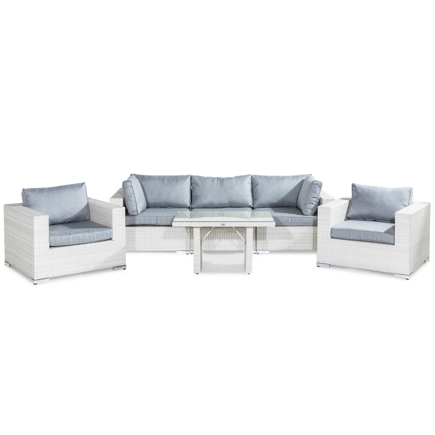 Loungegrupp Comfort Garden Bahamas 3-sits med 2 Fåtöljer och Soffbord 100x60 Utomhus