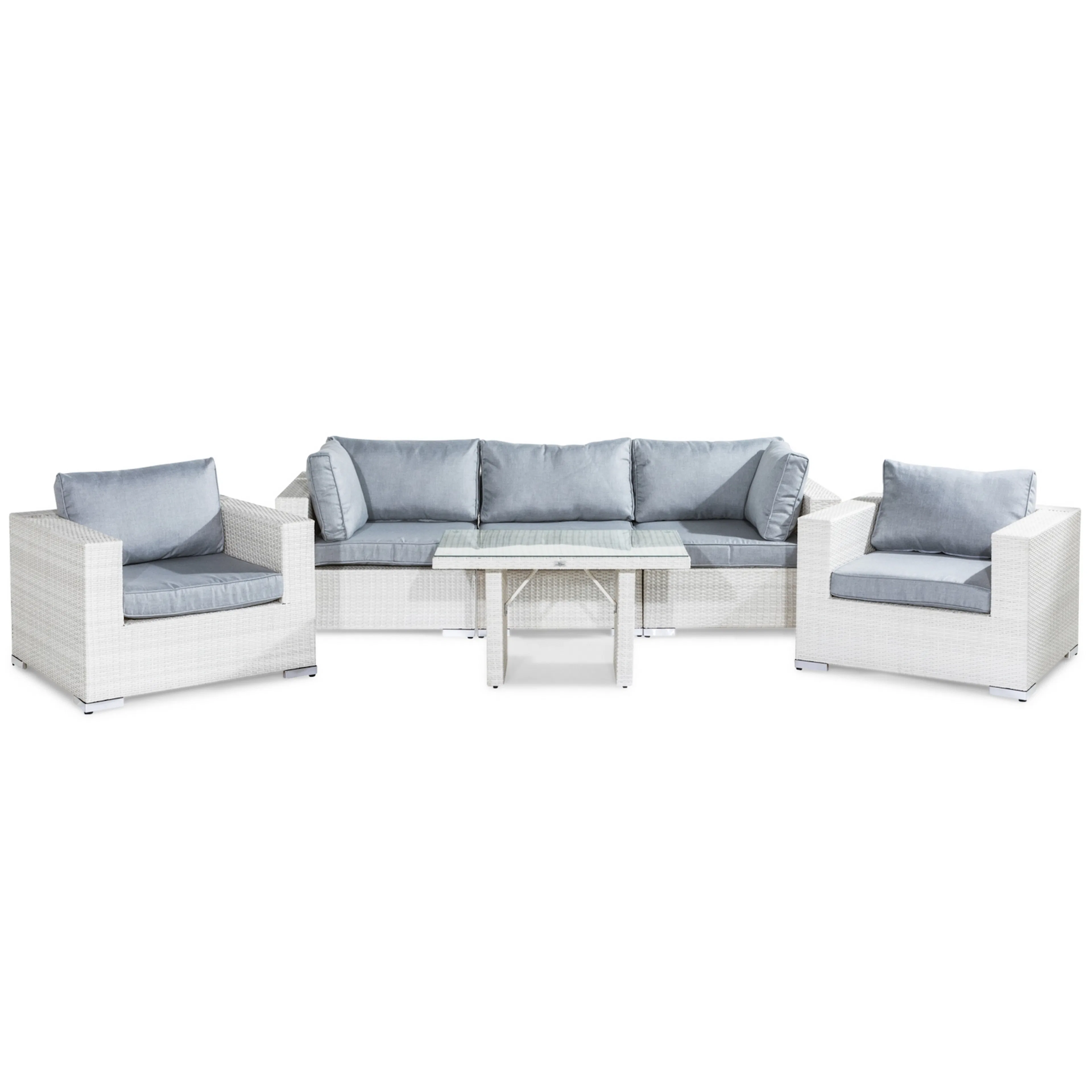 Loungegrupp Comfort Garden Bahamas 3-sits med 2 Fåtöljer och Soffbord 100x60 Utomhus