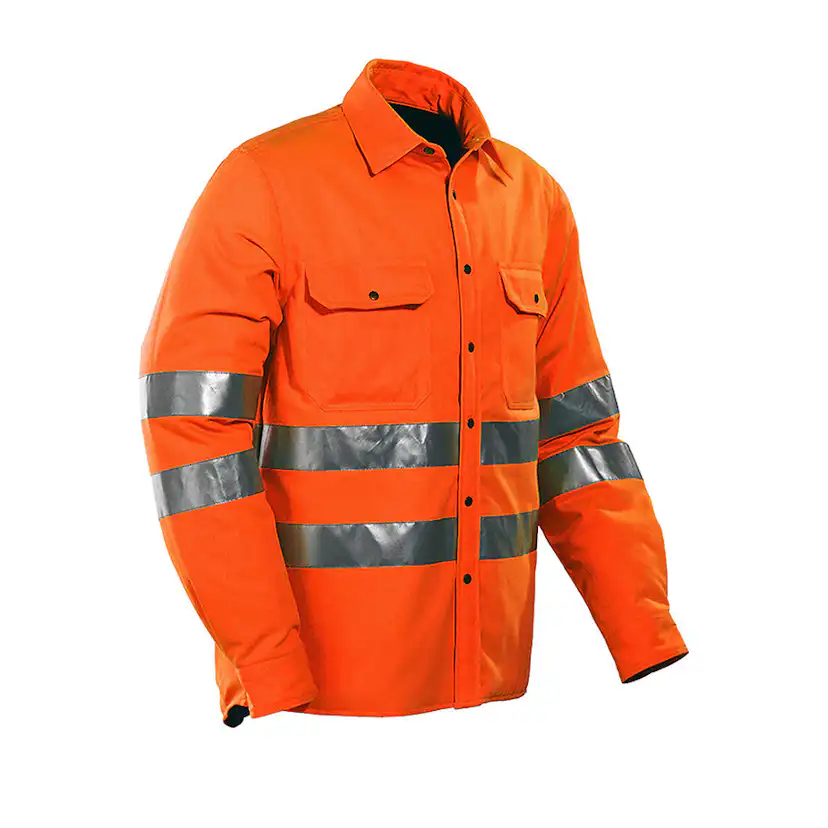 5156 Fodrad skjorta kl. 3 varsel, M, Orange Storlek:M Orange