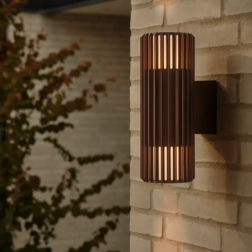 Aludra Double | Vägglampa | Seaside metallisk brun Brun