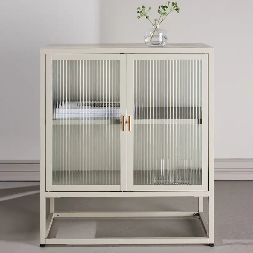 Skåp Venture Home Garis med Glasdörrar