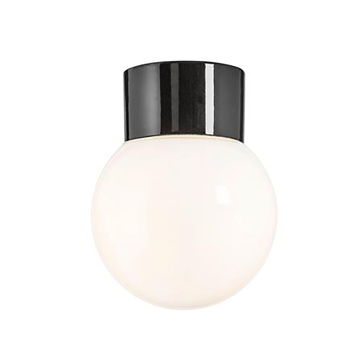 ARM 150 BLANK SVA RAK IP54 LED Svart/Matt Opalglas, 150 mm