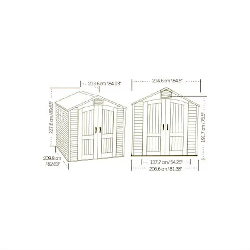 Förvaringsbod GOP Vermont Vit/Brun 4,2 m2