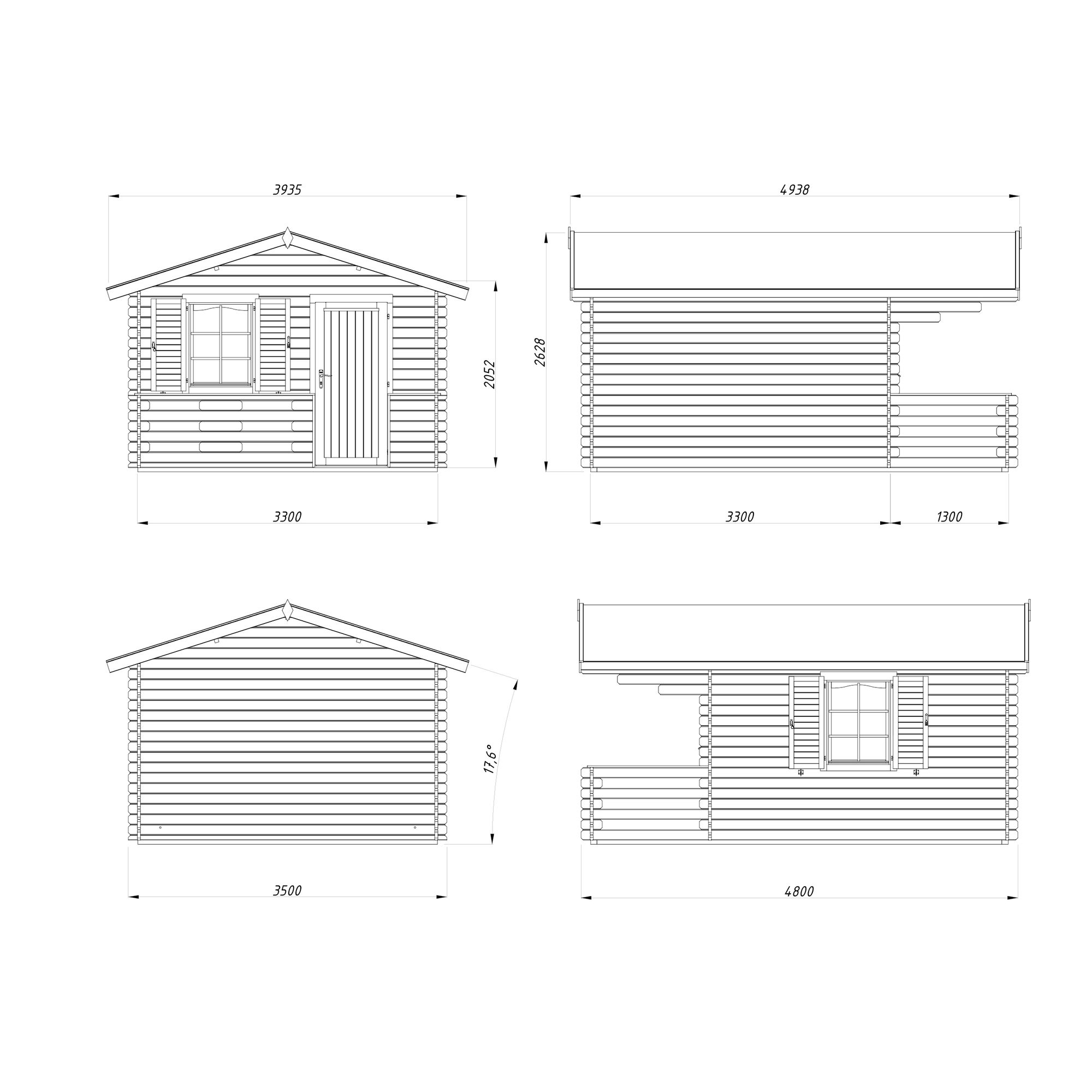 Stuga Palmako Emma 15,2 m2