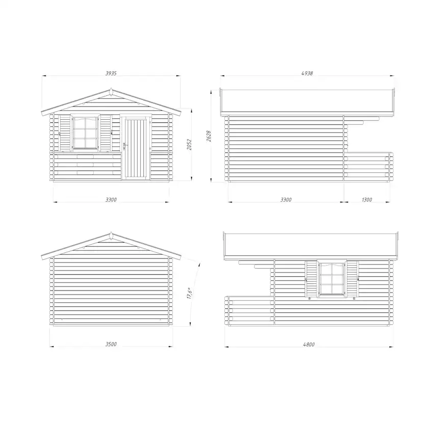 Stuga Palmako Emma 15,2 m2