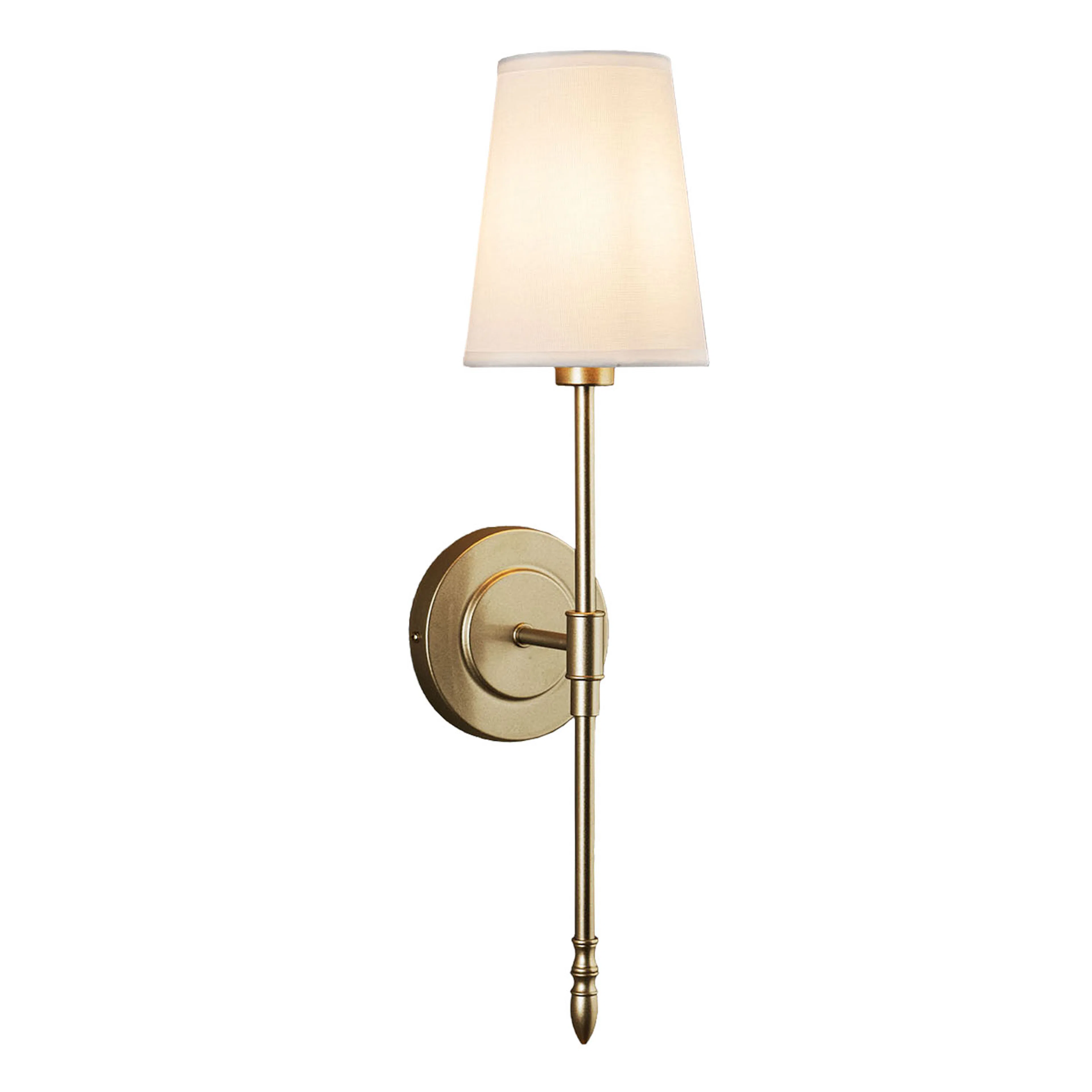 Vägglampa Mässing H51cm - Hampton Mässing
