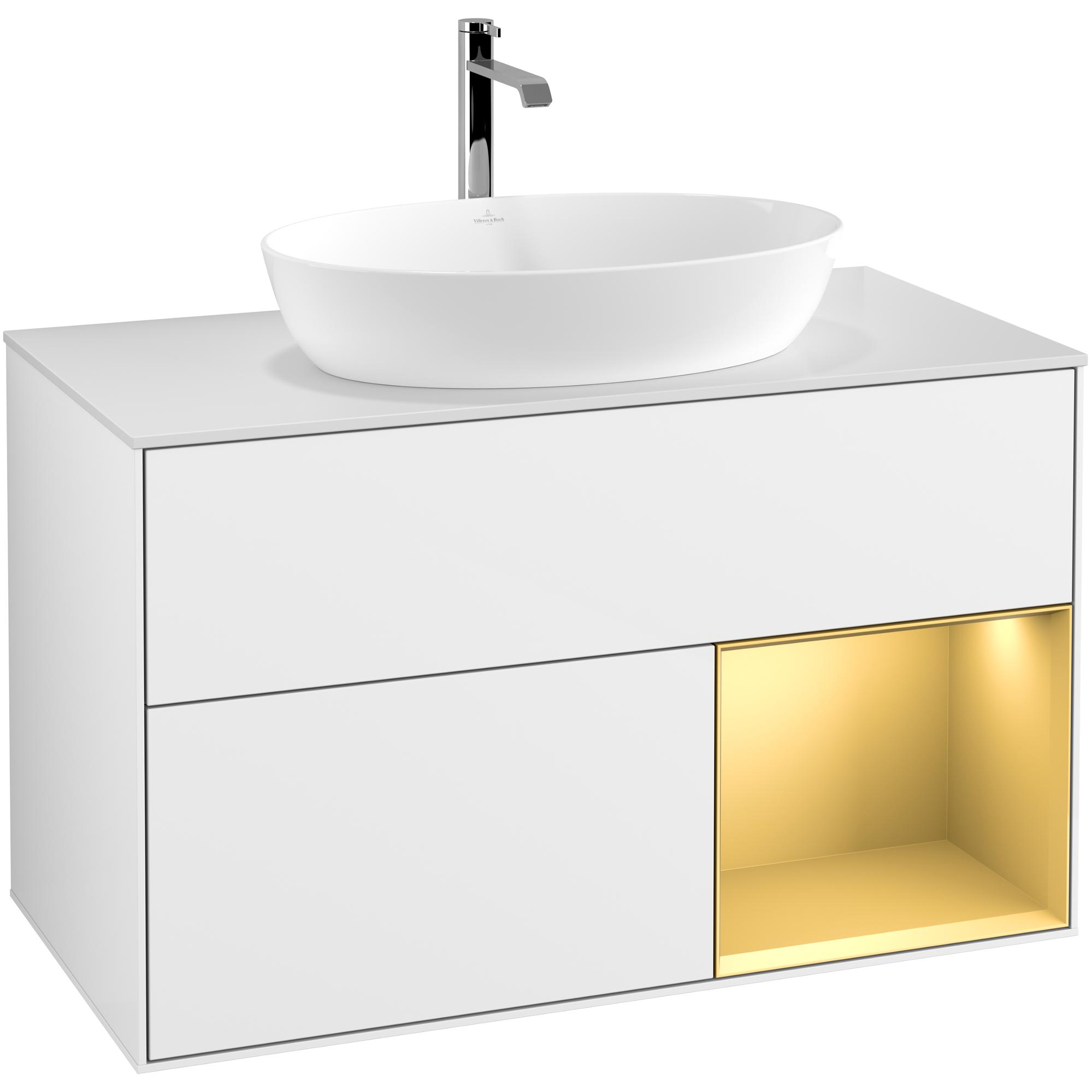 Tvättställsskåp Villeroy & Boch Finion med 2 Lådor Hylla och Bänkskiva för Fristående Tvättställ från Artis & Collaro