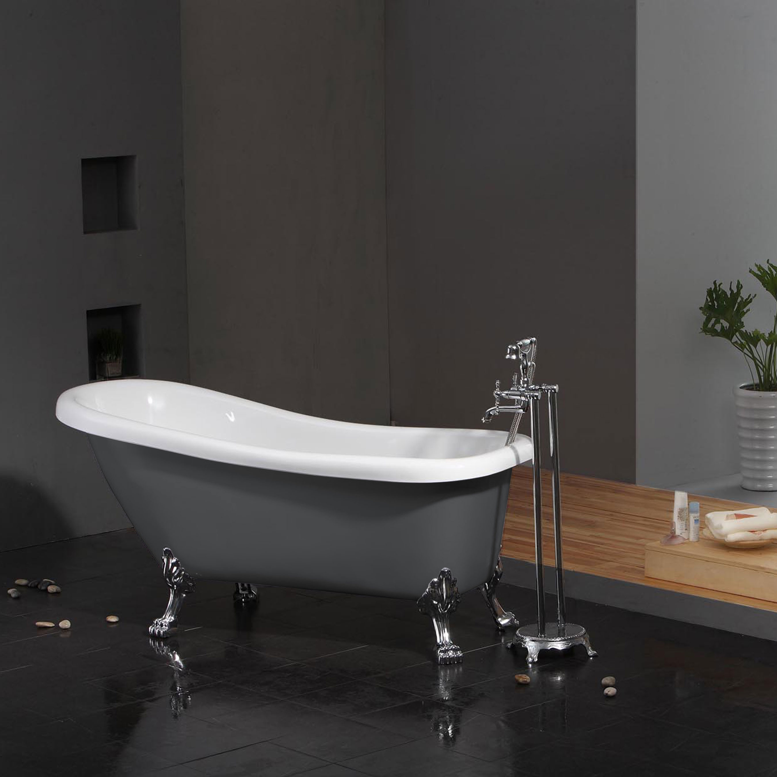 Tassbadkar Bathlife Ideal Grå