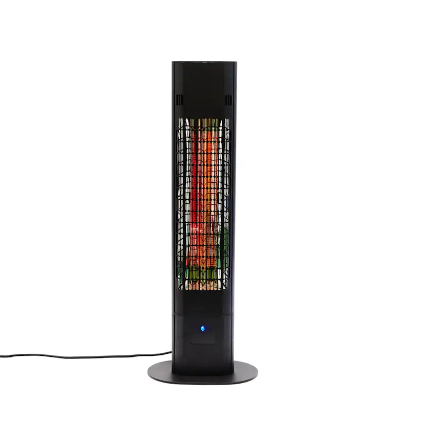 Terrassvärmare HORTUS 1800W Golvmodell inkl. Fjärrkontroll Svart