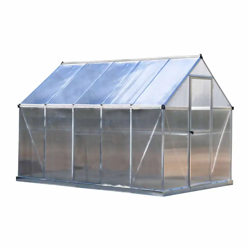 Växthus gop Multi Line Mythos Aluminiumram med UV-Skyddat Polykarbonatglas, 5.7 m²