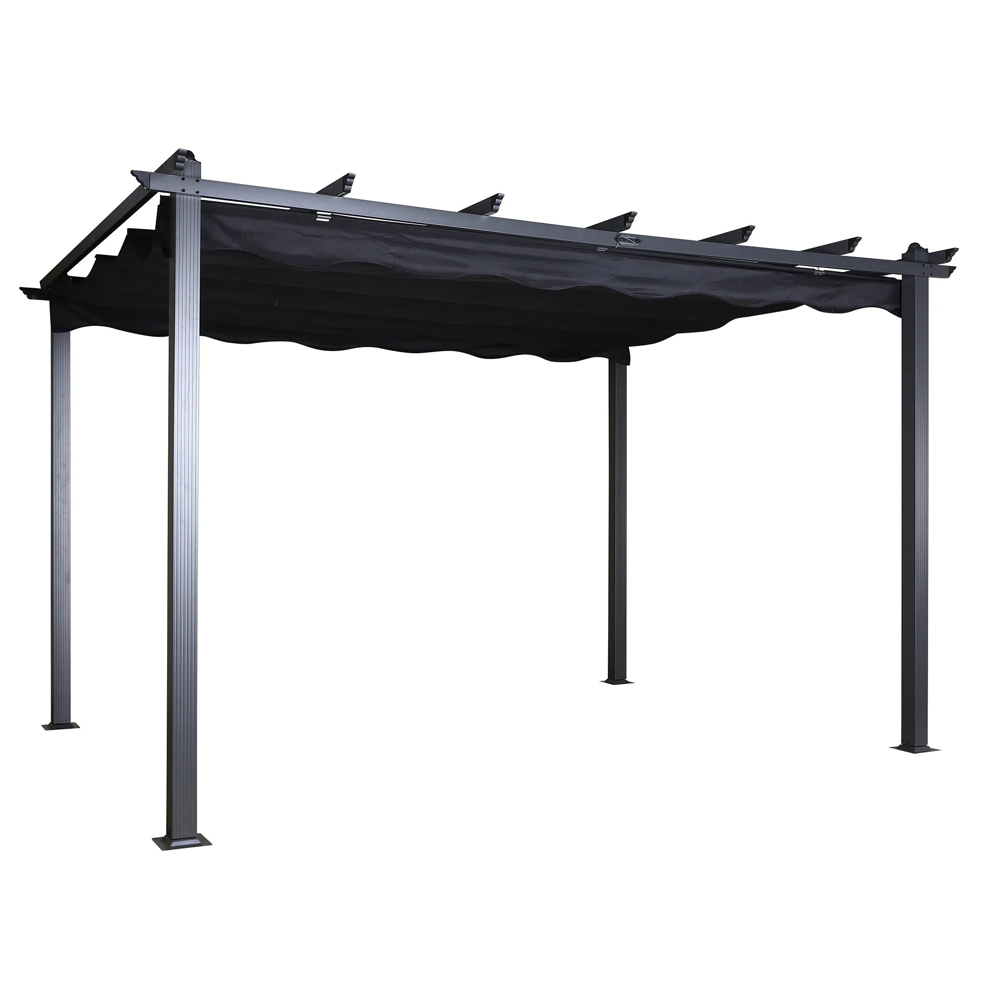 Lazio Pergola - Black Alu / Black Fabric Svart