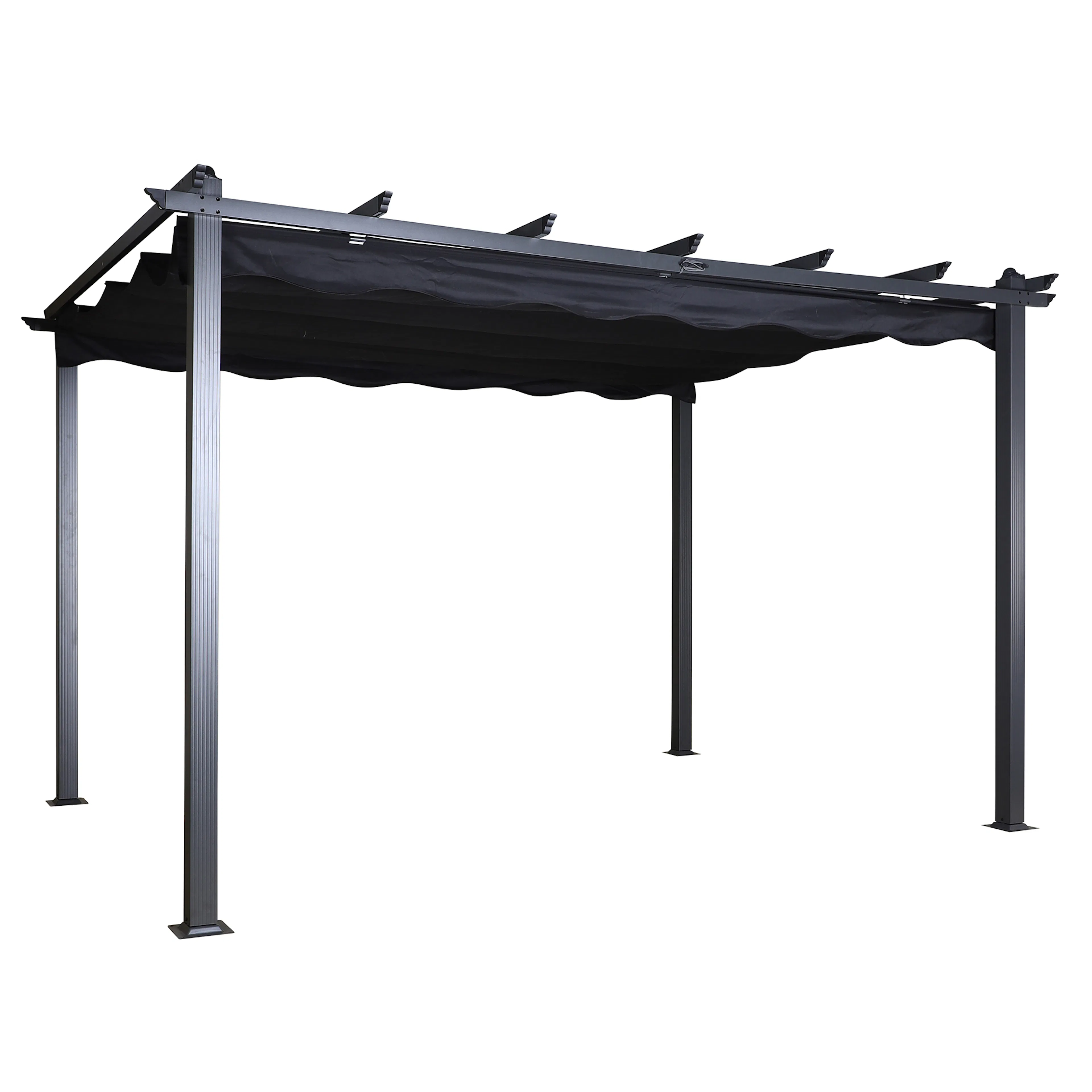 Lazio Pergola - Black Alu / Black Fabric Svart