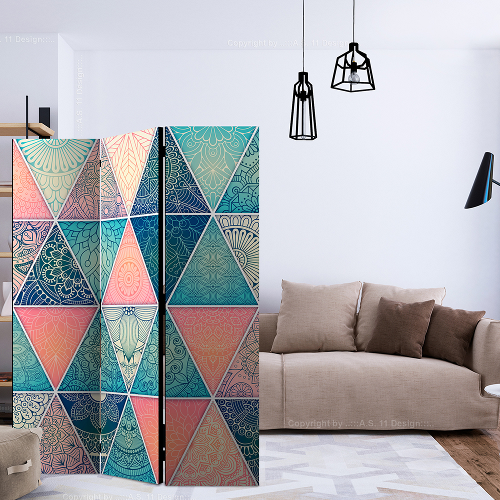 Rumsavdelare Skärmvägg Arkiio Oriental Triangles 135x172 cm