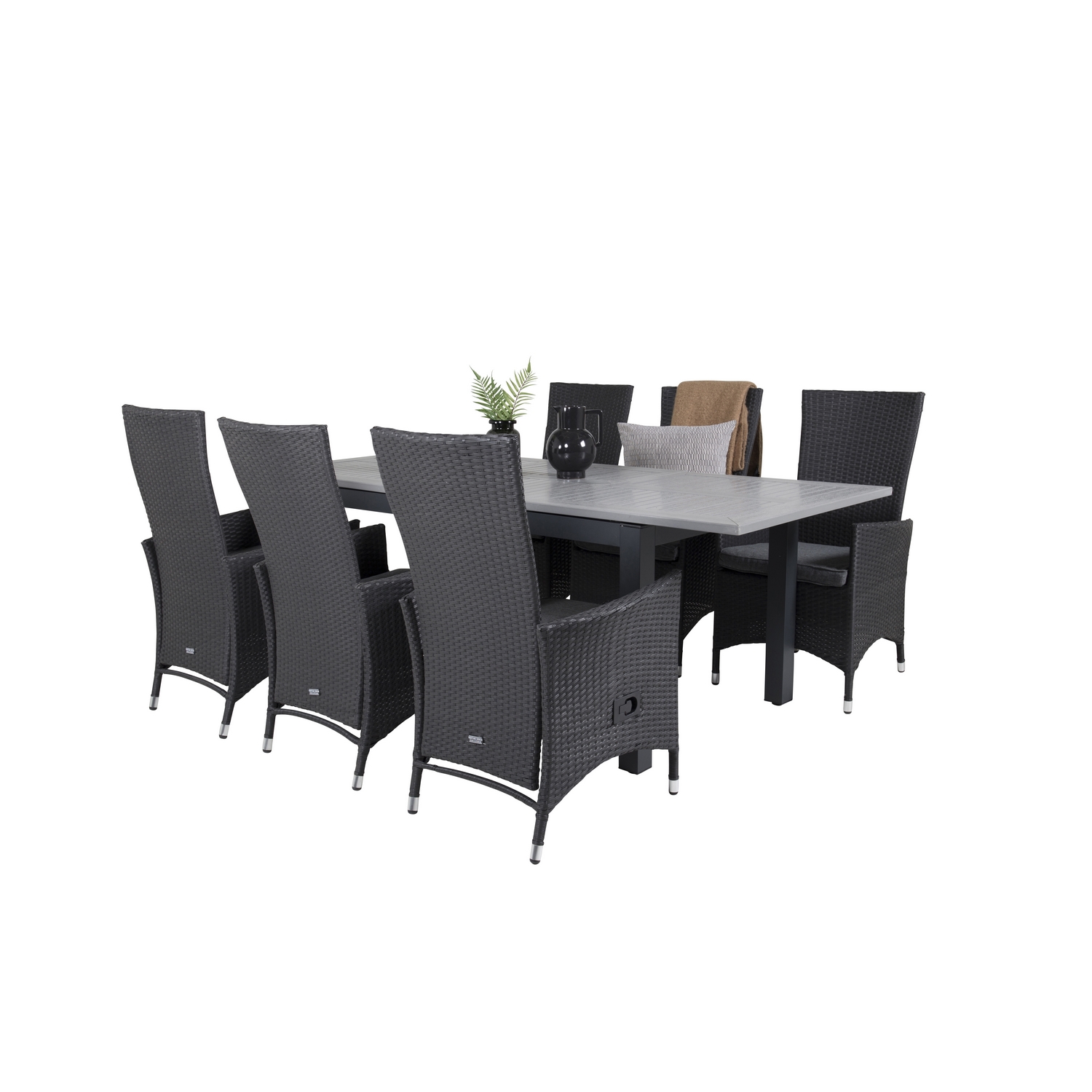 Matgrupp Venture Home Aleyna 160/240 med 6 Pishi Matstolar