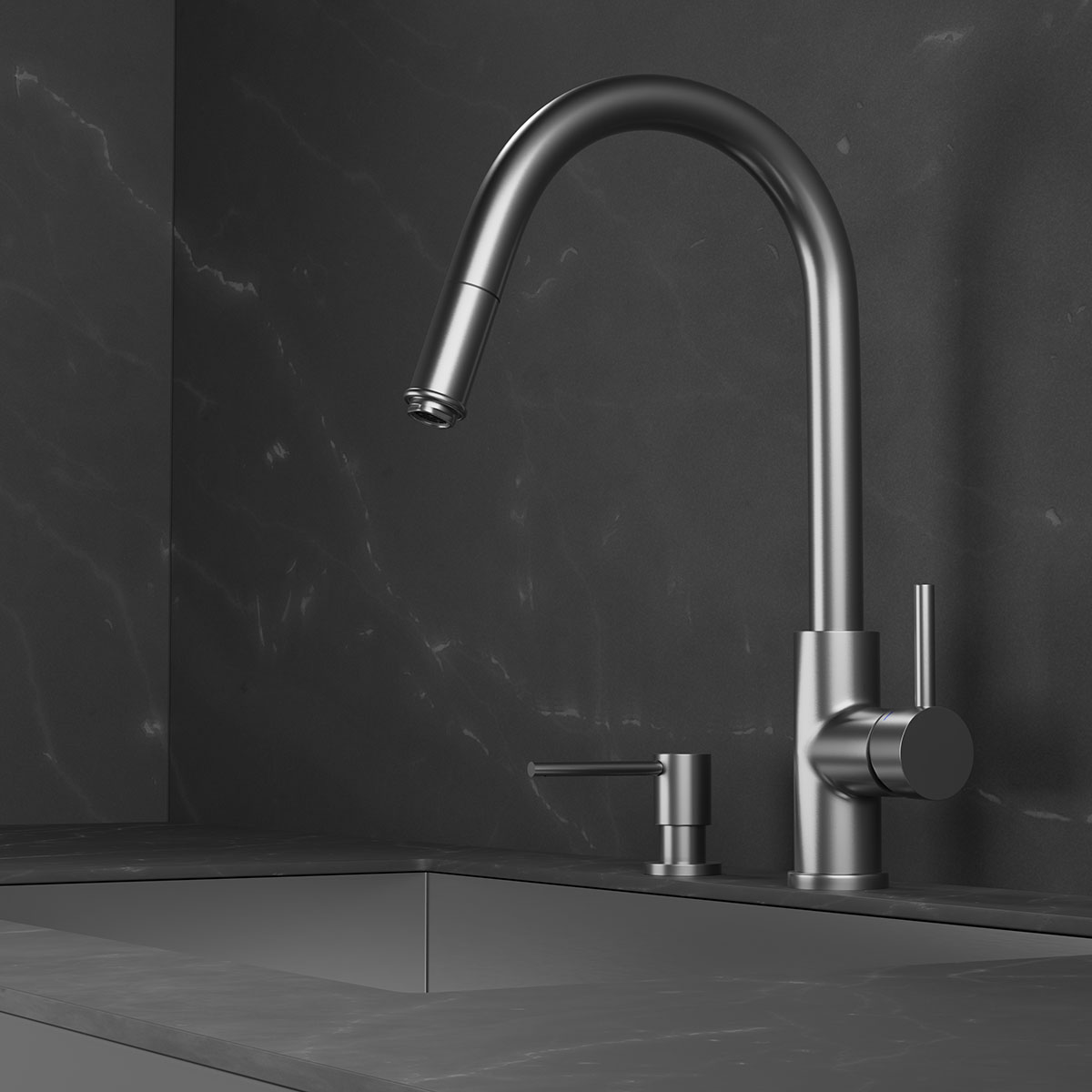 Köksblandare Scandtap Steel Access Rostfritt Stål Utan Diskmaskinsavstängning