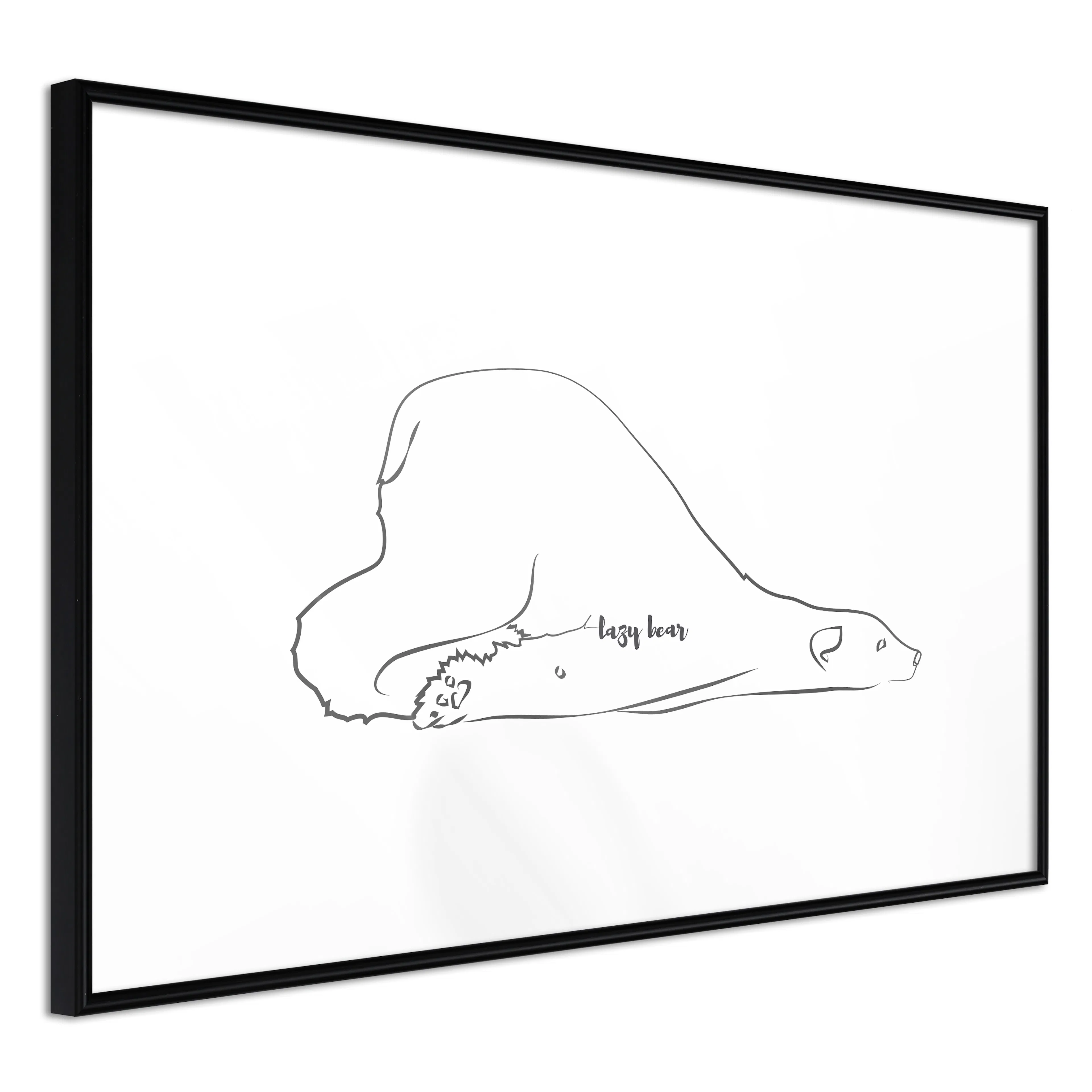 Affisch - Lazy Bear [Poster] 30x20 Svart ram, 30x20 cm