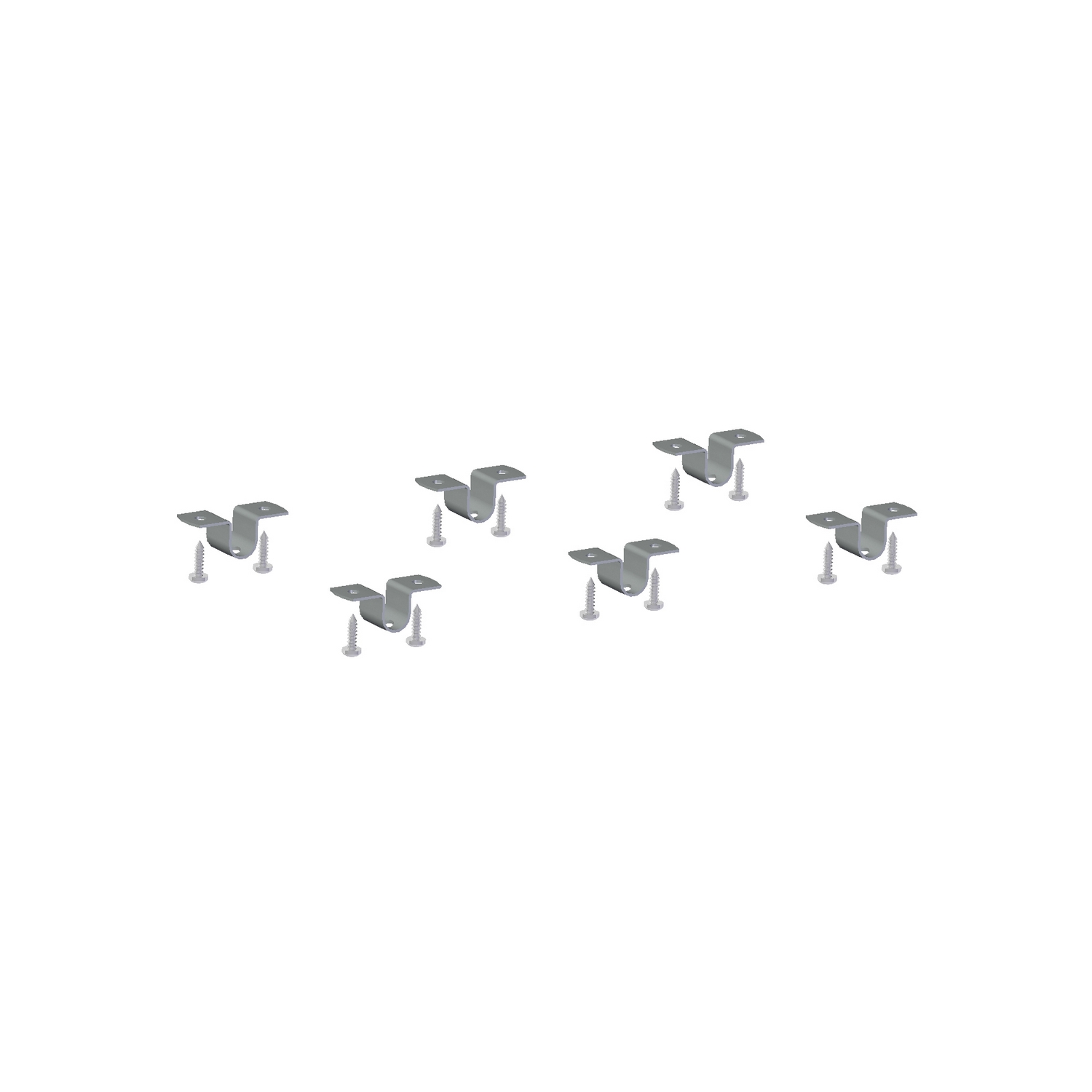 Skarvbeslag silver  6-pack Silver
