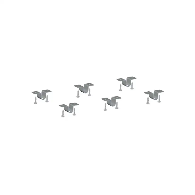 Skarvbeslag silver 6-pack Silver