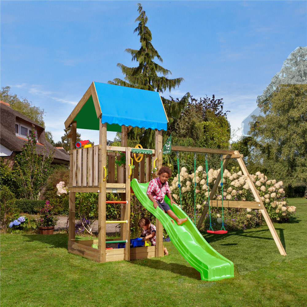 Lektorn Jungle Gym Home inkl. Swing Modul X'tra och rutschkana