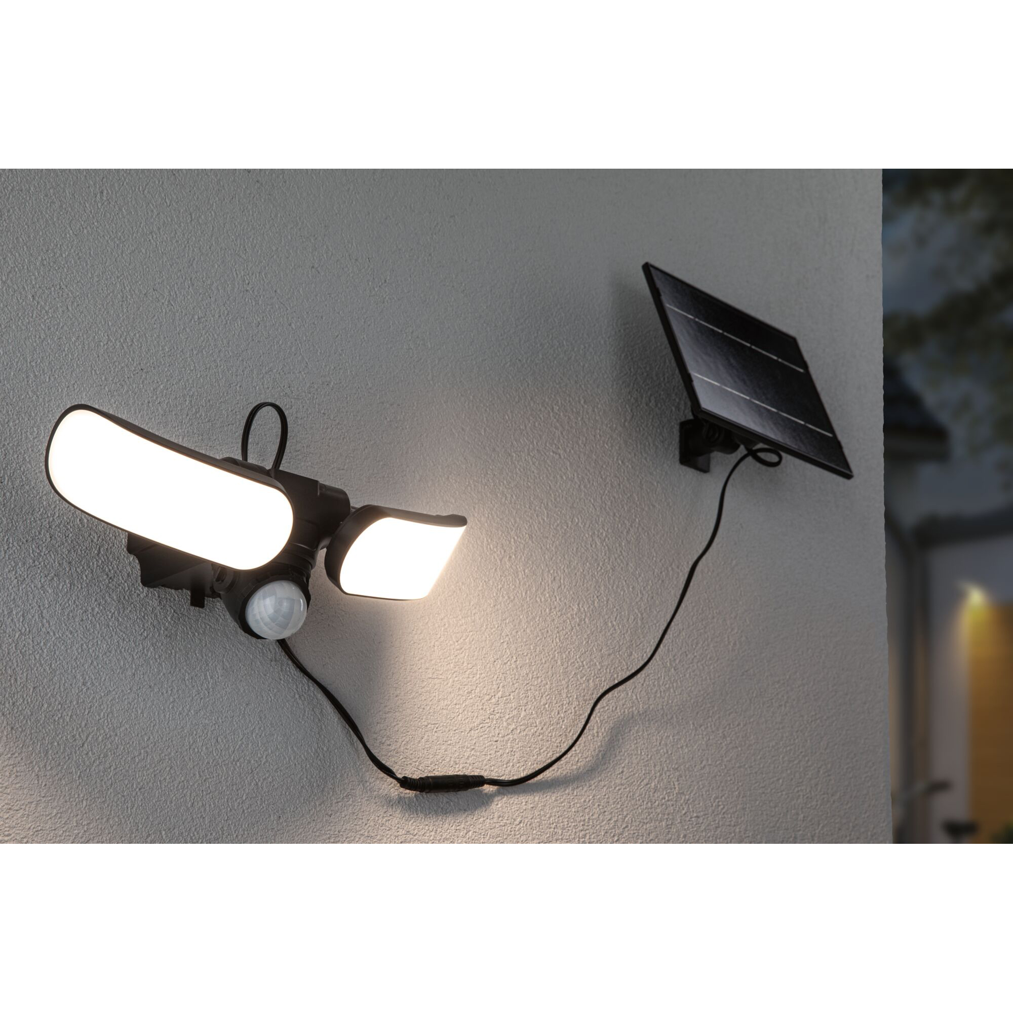 Fasadbelysning Solcell Paulmann Sonlig LED med Skymningsstyrd rörelsedetektor IP65