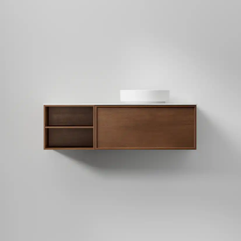 AIR Wood 120 C,Dark Oak,Helfront 2 lådor(H)Öppen(V),1196 Dark Oak, Helfront med 2 lådor (H), Öppen förvaring (V)