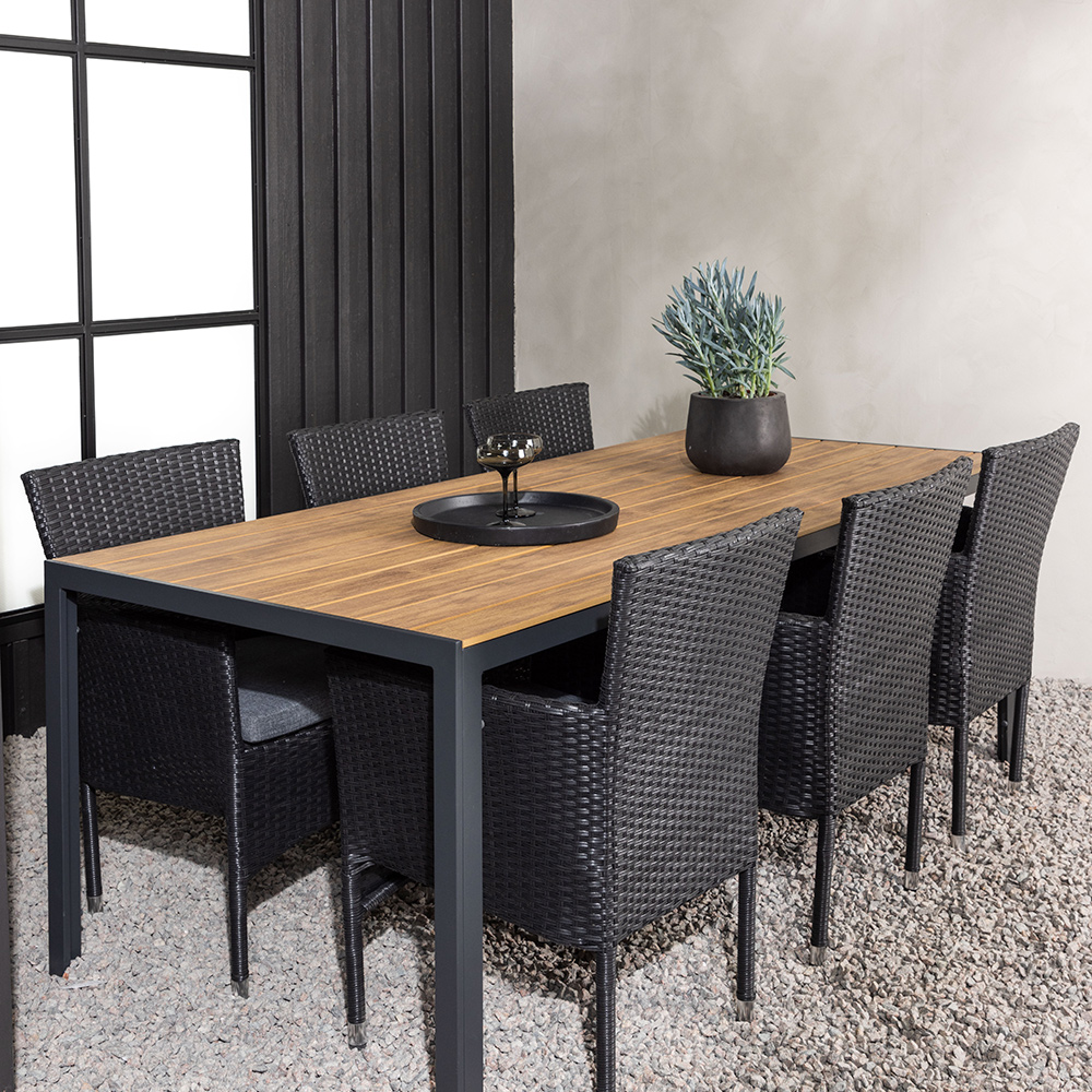 Matgrupp Venture Home Break Bord med 6 Malina Stolar