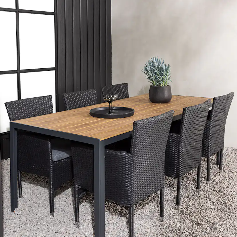 Matgrupp Venture Home Break Bord med 6 Malina Stolar