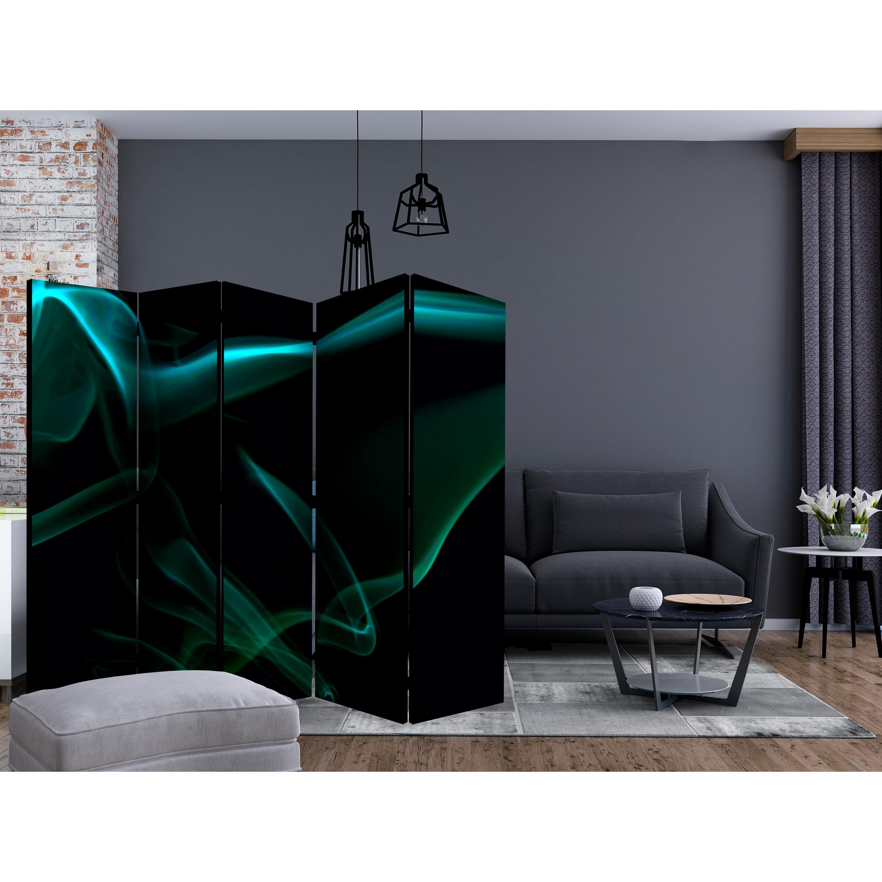 Rumsavdelare Skärmvägg Arkiio Blue Smoke Waves II 225x172 cm